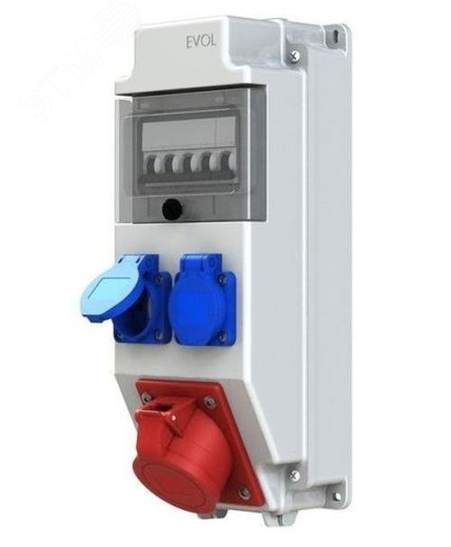 Изображение товара Настенное распределительное устройство EVOL COMBOX 5, ударостойкий пластиковый корпус