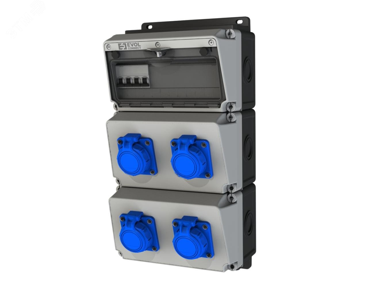 Изображение товара Настенное распределительное устройство EVOL BLOCKBOX из пластика для электросетей