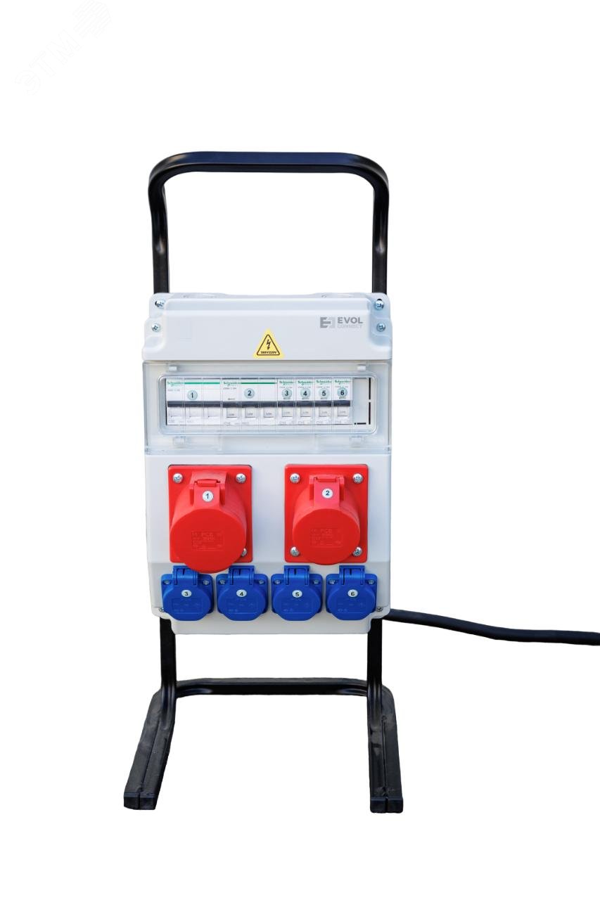 Изображение товара Распределительное переносное устройство EVOL Partner 63А ударопрочный пластик