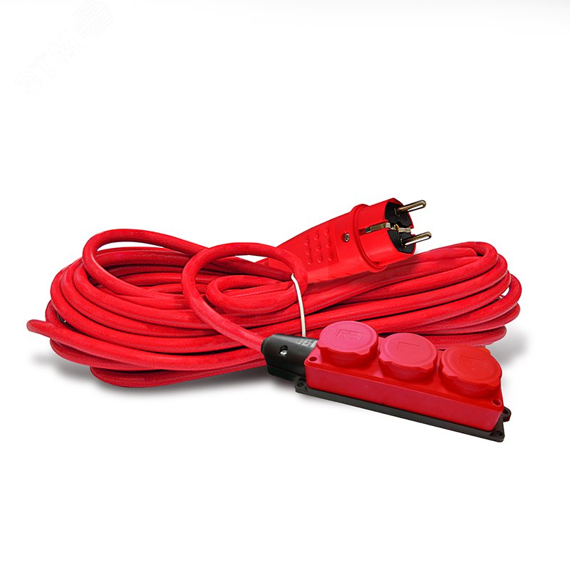 Изображение товара Удлинитель силовой 3 розетки IP-44 Морозостойкий 10 м DOMTOK