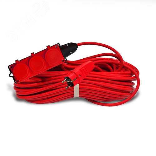 Изображение товара Удлинитель силовой 3 розетки IP-44 АРКТИК Морозостойкий КГ 3x1,5, 3,5кВт, с заземлением, 30 метров DOMTOK (шт)