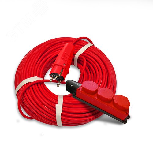 Изображение товара Удлинитель силовой 3 розетки IP-44 АРКТИК Морозостойкий КГ 3x1,5, 3,5кВт, с заземлением, 50 метров DOMTOK (шт)