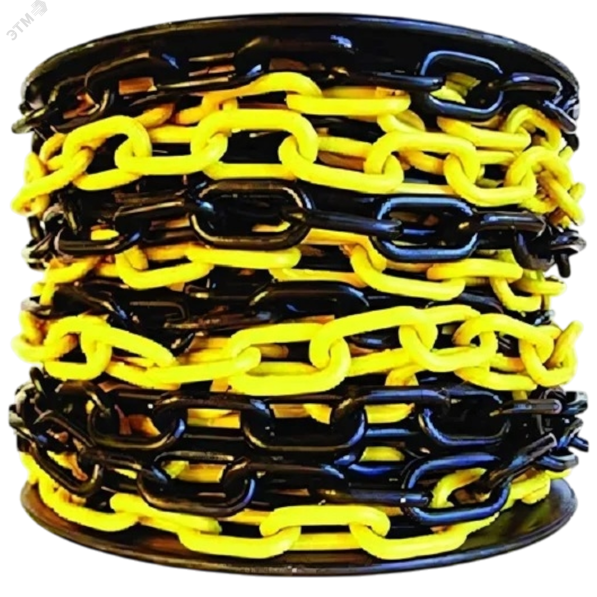 Изображение товара Цепь Пластиковая 50м черно-желтая (боб)