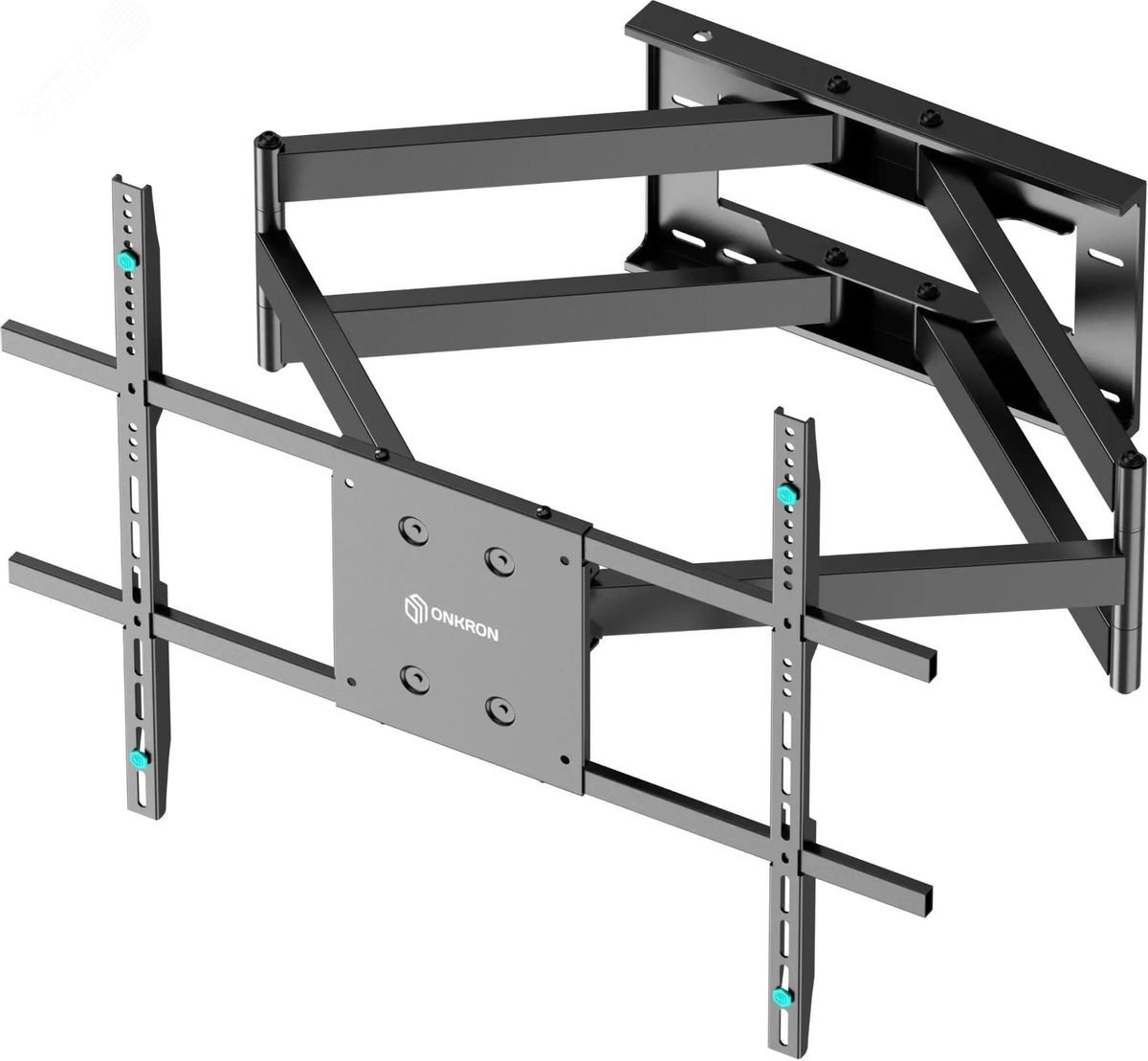 Изображение товара Кронштейн для телевизора 42''-110'' макс.100кг настенный поворотно-выдвижной и наклонный, черный (шт)