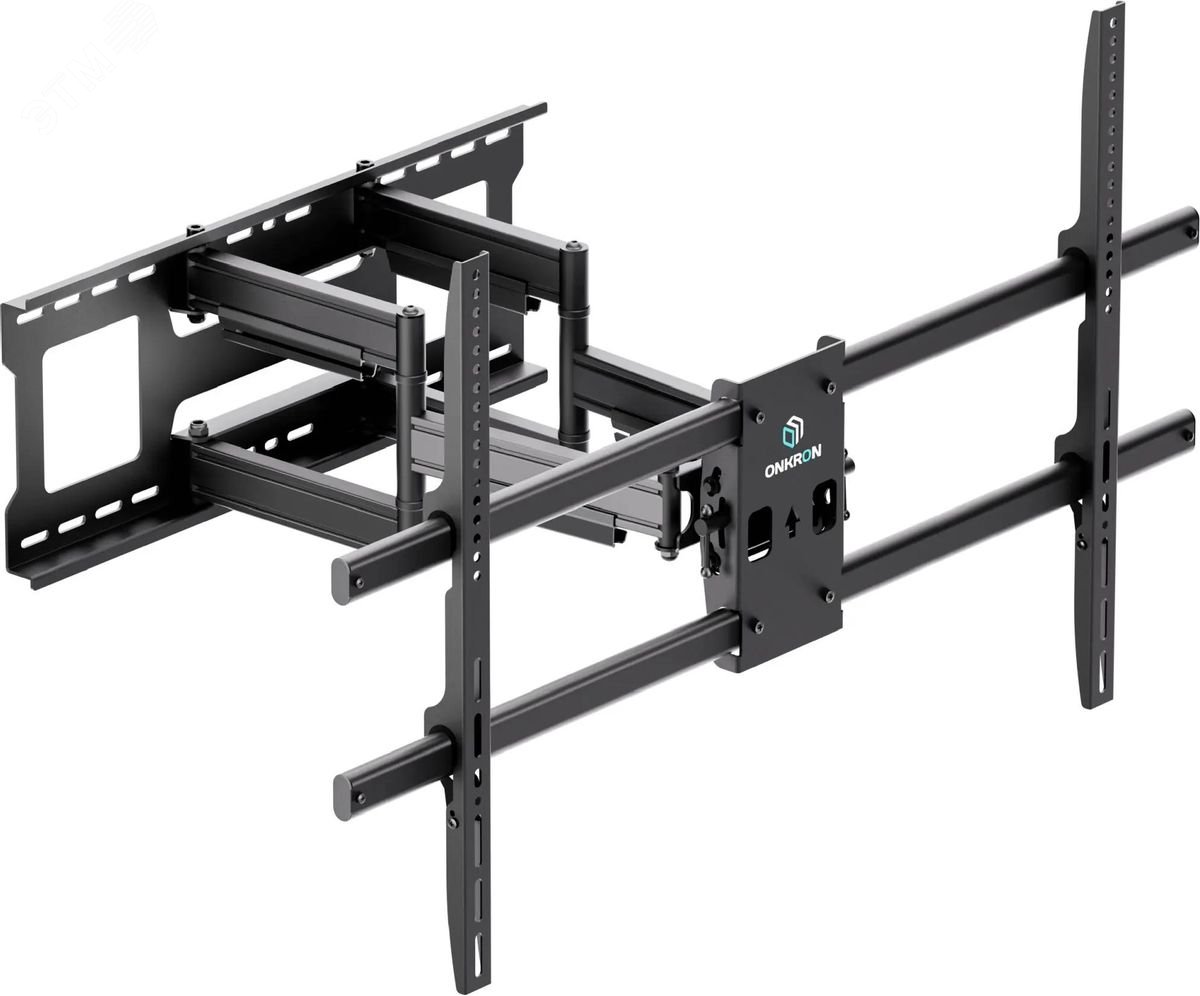 Изображение товара Кронштейн для телевизора 42''-110'' макс.100кг настенный поворотно-выдвижной и наклонный, черный (шт)