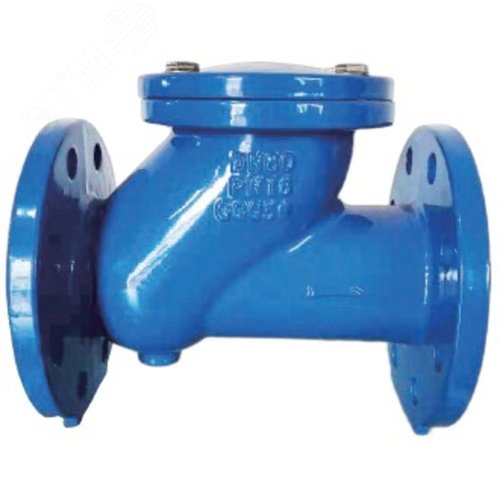 Изображение товара Клапан обратный шаровый фланцевый мод 5109, корпус высокопрочный чугун GGG40, шар углеродистая cталь + EPDM, PN 16, T раб = - 10 + 80 град, DN 50 (шт)