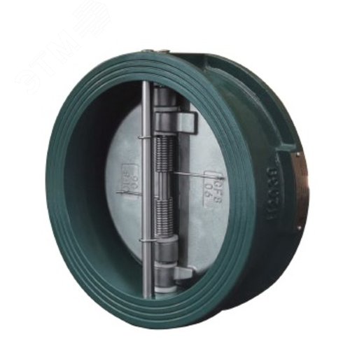 Изображение товара Клапан обратный двухстворчатый межфланцевый мод 5306 Н корпус высокопрочный чугун EN-GJS-450-10, диск нержавеющая сталь BS EN 304C 15, седло EPDM HT, T раб = - 10 + 120 град, PN 16, DN 80 (шт)