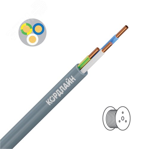 Изображение товара Кабель силовой ВВГнг(А)-LS 3x2,5ок(N,PE)-0,66 барабан ТРТС (м)