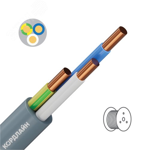 Изображение товара Кабель силовой ВВГнг(А)-LS 3x16ок(N,PE)- 0,66 барабан ТРТС (м)