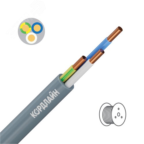 Изображение товара Кабель силовой ВВГнг(А)-LS 3х6ок(N,PE)-0,66 барабан ТРТС (м)