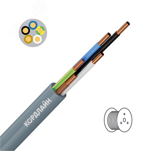 Изображение товара Кабель силовой КОРДЛАЙН ВВГнг(А)-LS 5х6ок(N,PE)-0,66 ТРТС (м)