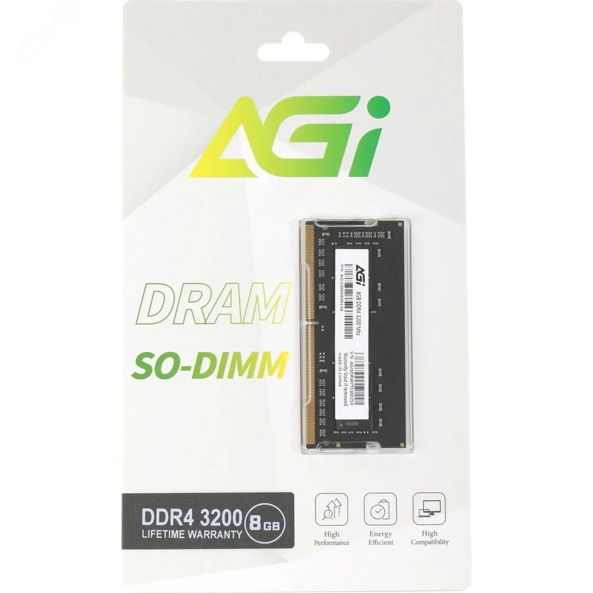 Изображение товара Накопитель SSD М.2 2280 512ГБ, AGI AI298, PCIe Gen3 x4, 3D TLC NAND, 1936/1217 МБ/с (шт)