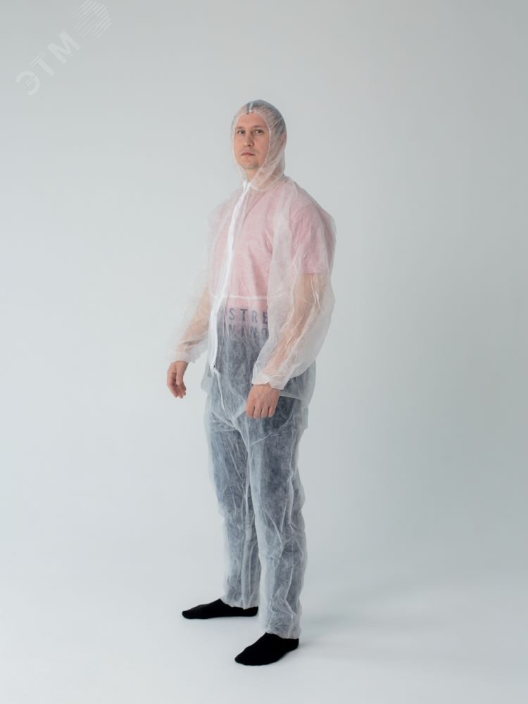 Изображение товара Защитный комбинезон Смелый Каспер из спанбонда плотностью 20 г/м2 белый 4XL