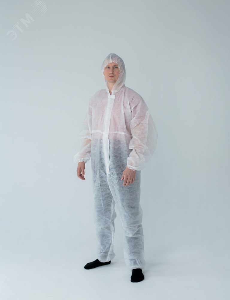 Изображение товара Комбинезон защитный Смелый Каспер 4XL из спанбонда с капюшоном