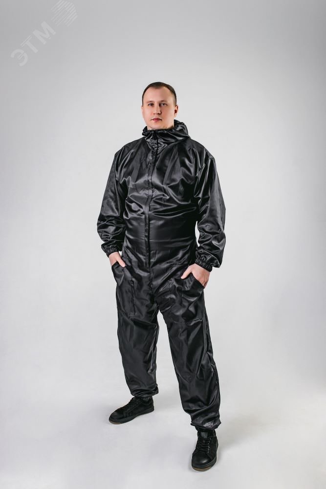 Изображение товара Комбинезон малярный многоразовый черный R L/50-52/172-180 защитный комбинезон