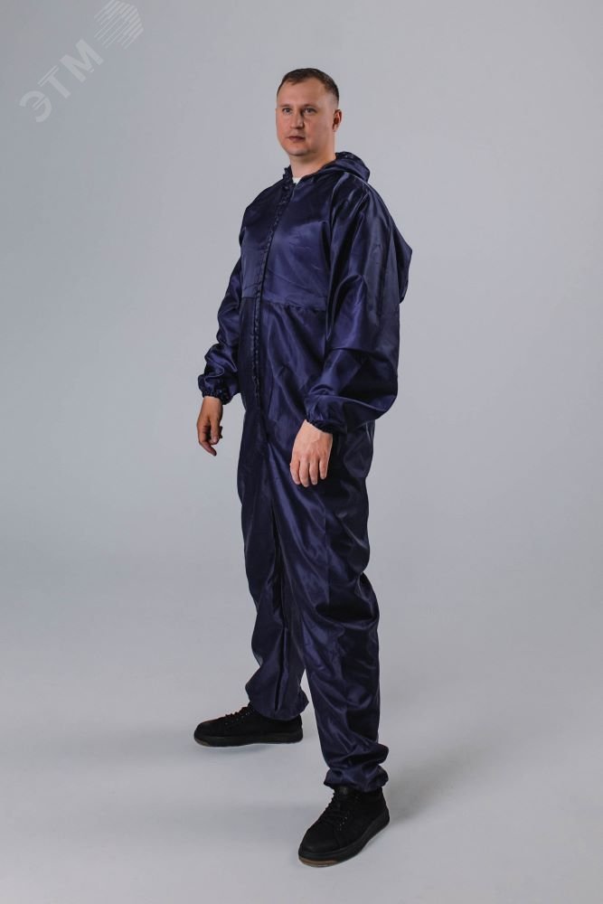 Изображение товара Малярный многоразовый комбинезон Мастер-1 с капюшоном, синий, размер 2ХL/54-56/170-176