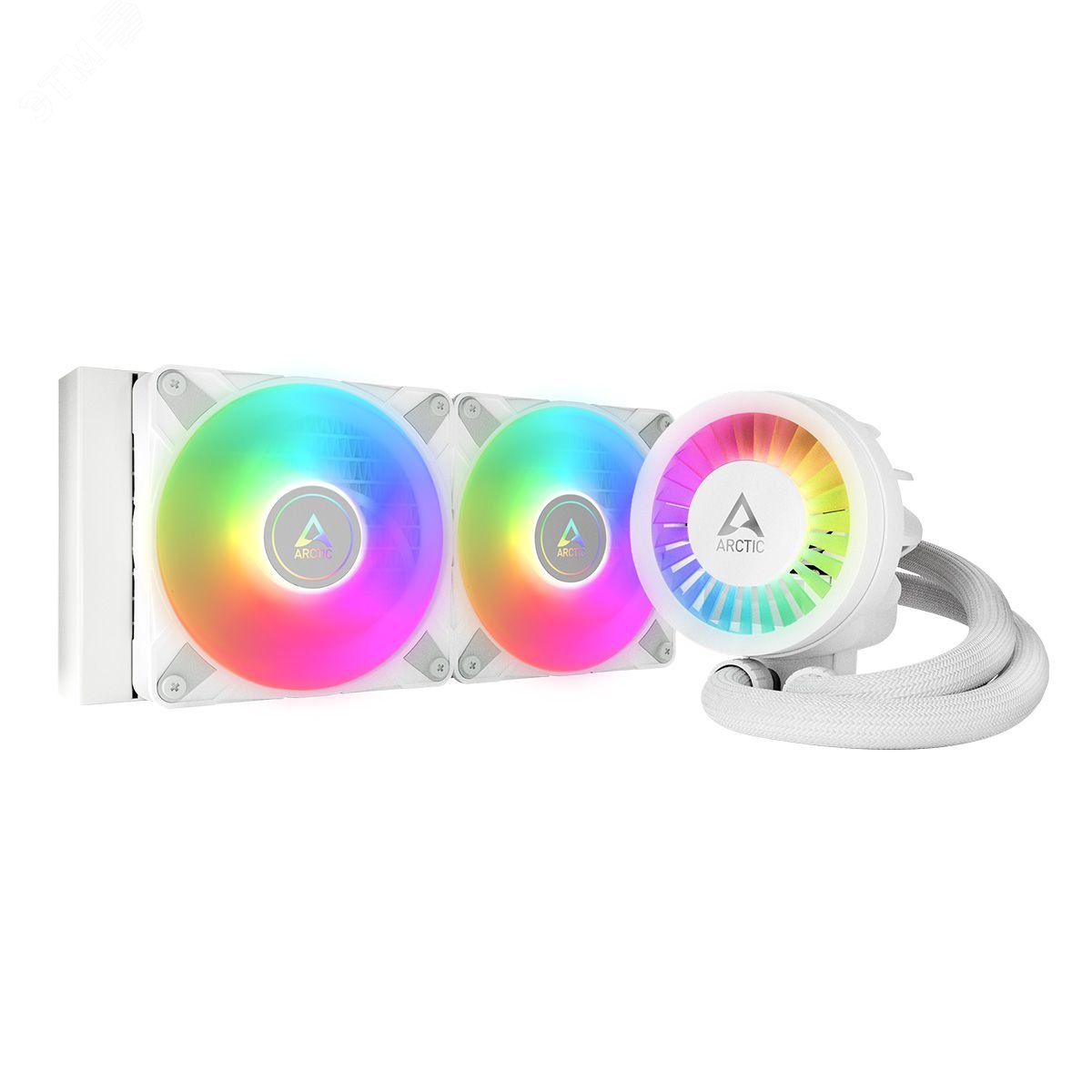 Изображение товара Система жидкостного охлаждения Arctic Liquid Freezer III-240 A-RGB White, 240мм радиатор, RGB, белый (шт)