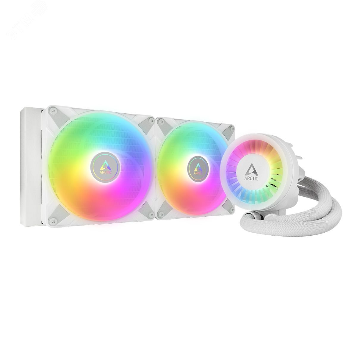 Изображение товара Система жидкостного охлаждения Arctic Liquid Freezer III-280 A-RGB White, 280мм радиатор, RGB, белый (шт)