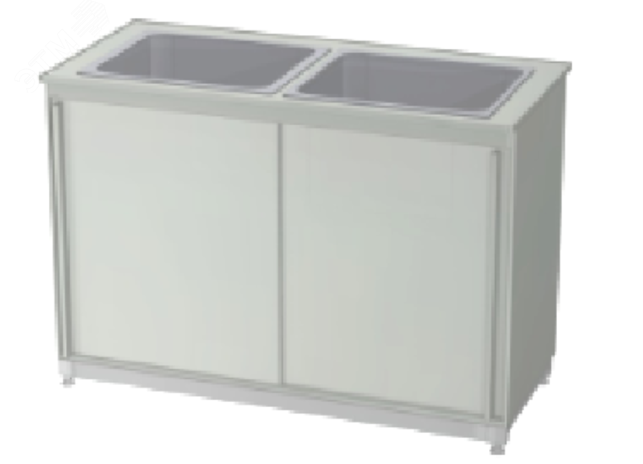 Изображение товара Кислотостойкая полипропиленовая лабораторная мойка 1300х600х900 мм