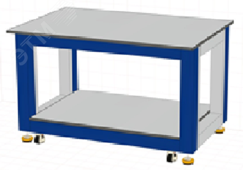 Изображение товара Стол лабораторный усиленный передвижной, 1200х800х750, столешница ЛДСП 16мм. металл.каркас. (шт)