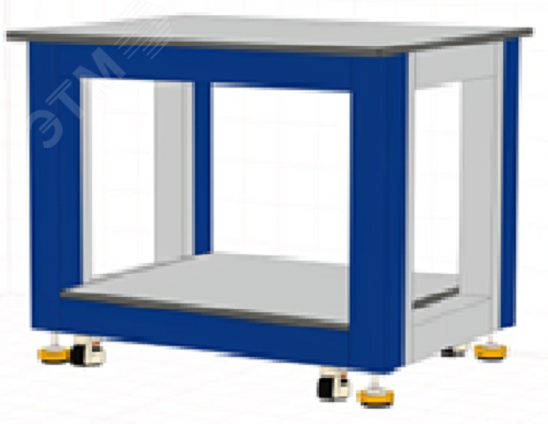 Изображение товара Стол лабораторный усиленный передвижной, 900х700х750, столешница ЛДСП 16мм. металл.каркас. (шт)