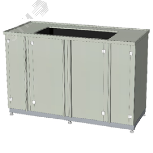 Изображение товара Мойка лабораторная кислотостойкая полипропиленовая, 1500х680х900, вн.размер раковины 830х440х300, цвет-ЧЁРНЫЙ. (шт)