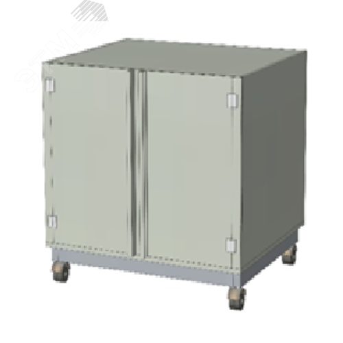 Изображение товара Тумба полипропиленовая под вытяжной шкаф ПП.ШВХ.163, 728х604х695, подкатная с распашными дверцами (шт)