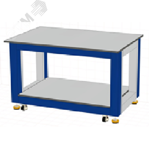 Изображение товара Стол лабораторный усиленный передвижной, 1200х800х750, столешница HPL 16мм. металл.каркас. (шт)