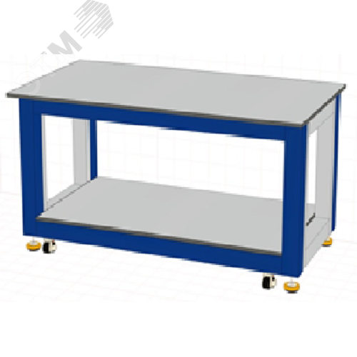 Изображение товара Стол лабораторный усиленный передвижной, 1500х800х750, столешница HPL 16мм. металл.каркас. (шт)