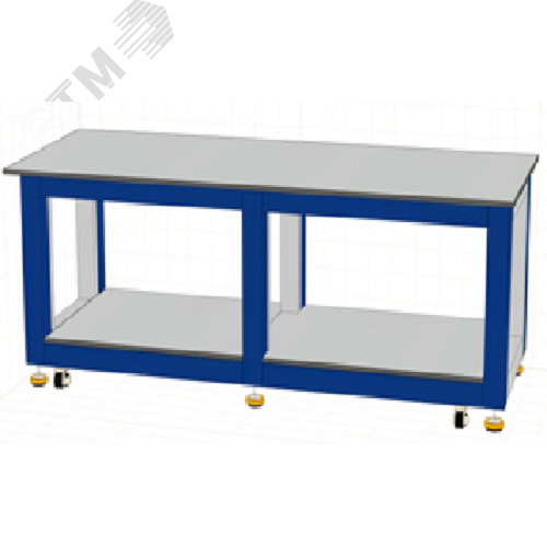 Изображение товара Стол лабораторный усиленный передвижной, 2000х800х750, столешница ЛДСП 16мм. металл.каркас. (шт)
