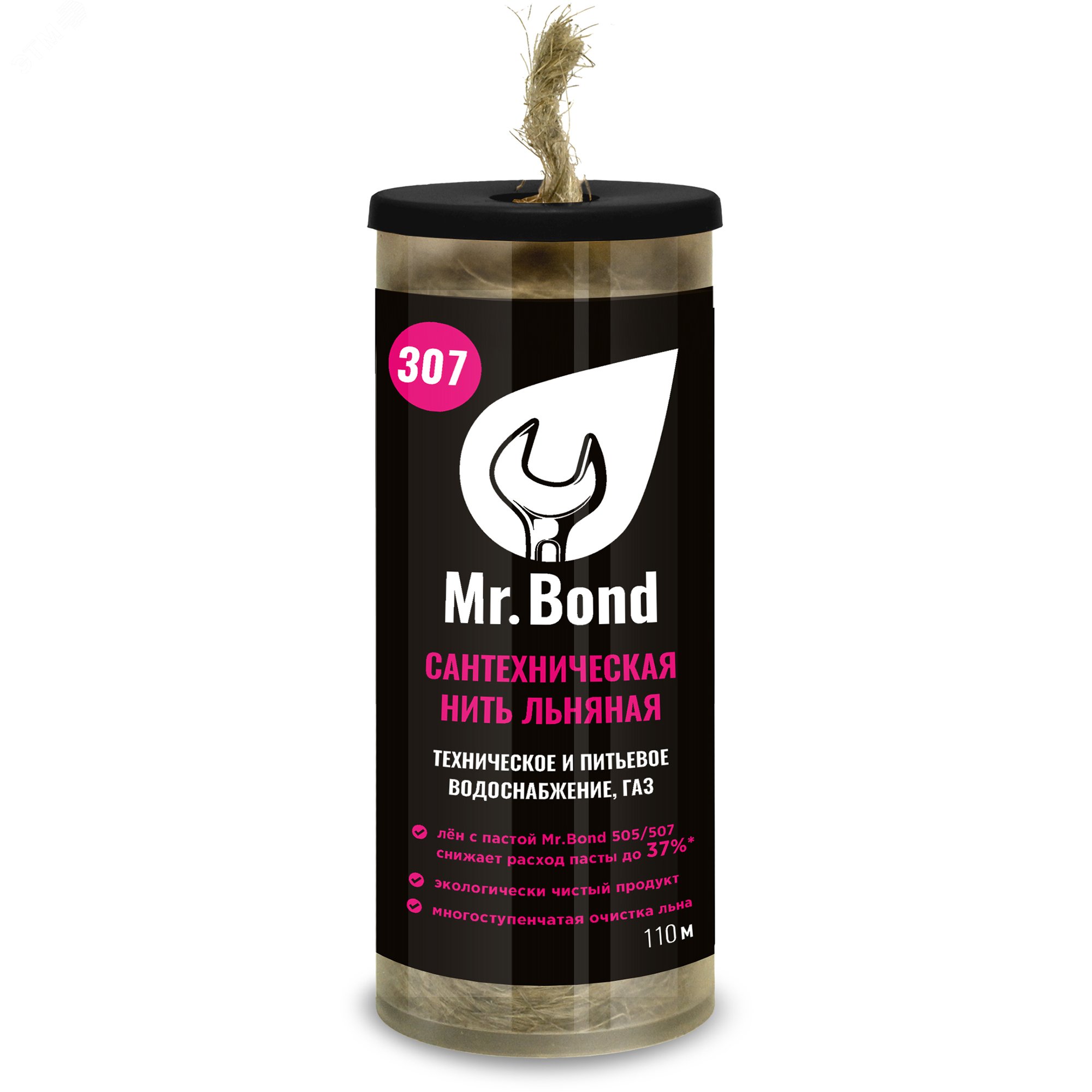 Изображение товара Льняная сантехническая нить Mr.Bond 307 110м надежное соединение