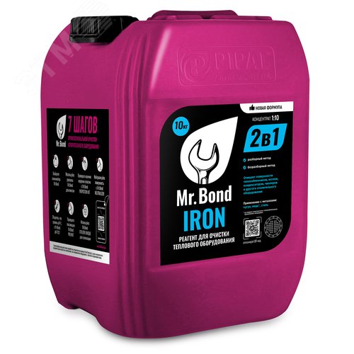 Изображение товара Реагент для очистки теплообменного оборудования, Mr.Bond IRON10кг (шт)