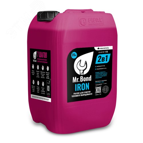 Изображение товара Реагент для очистки теплообменного оборудования, Mr.Bond IRON 20кг (шт)