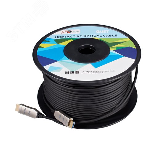 Изображение товара Активный оптический кабель HDMI v2.1 19M на 19M, 8K@60 Hz, 100м. (шт)