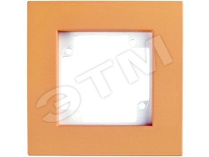 Изображение товара CITY Рамка 1 пост белая персиковая бархат для электросетей Россия