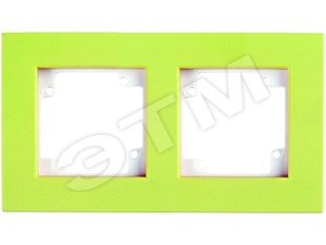 Изображение товара Рамка CITY 2 поста белая фисташковая бархат высокая качество