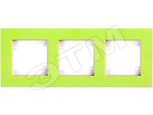 Изображение товара CITY Рамка 3 поста белая или фисташковая с бархатистой текстурой