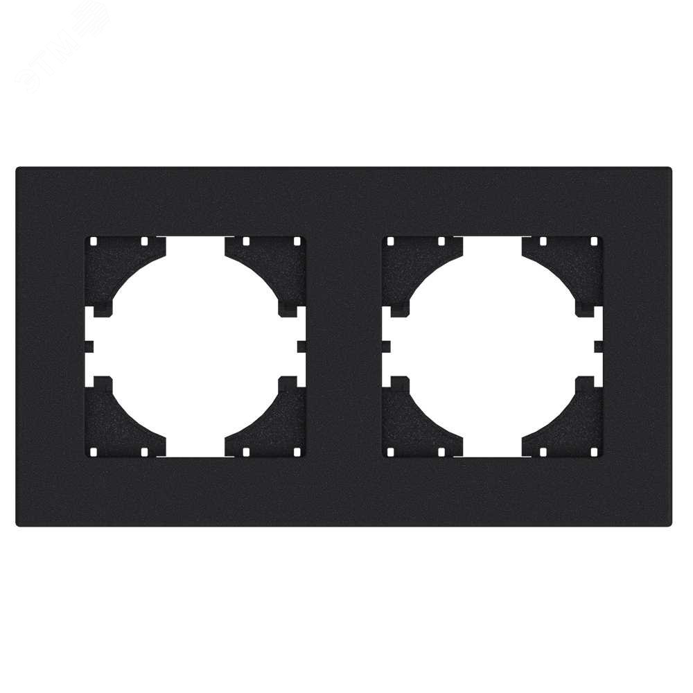 Изображение товара Рамка 2-местная City графит для механизмов UGRA