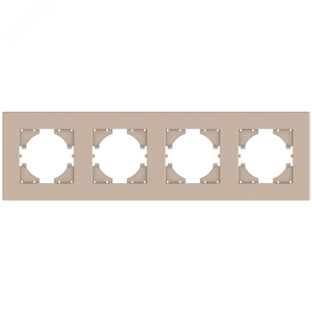 Изображение товара Рамка 4-местная серия CITY шампань GUSI ELECTRIC