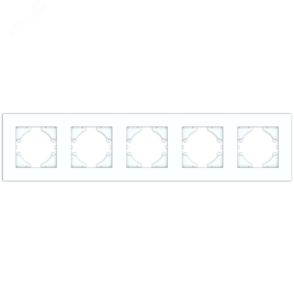 Изображение товара Рамка City 5-местная белая горизонтальная для механизмов UGRA