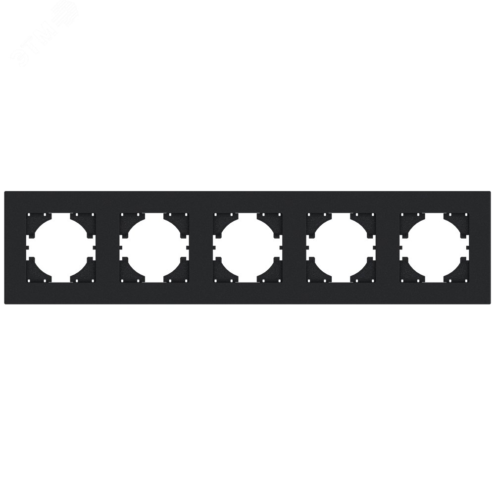 Изображение товара Рамка City 5-местная графит серия City С1115-0ХХ совместима с механизмами UGRA