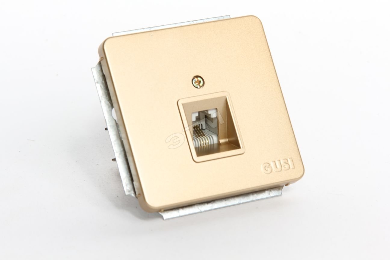 GUSI Розетка телефонная в рамку золото С1T12-005 GUSI ELECTRIC