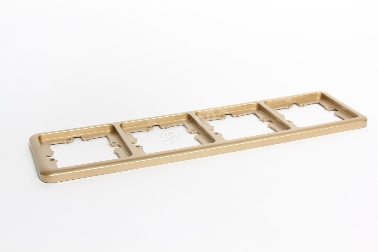 Изображение товара Рамка 4 поста золото GUSI ELECTRIC серия EXTRA