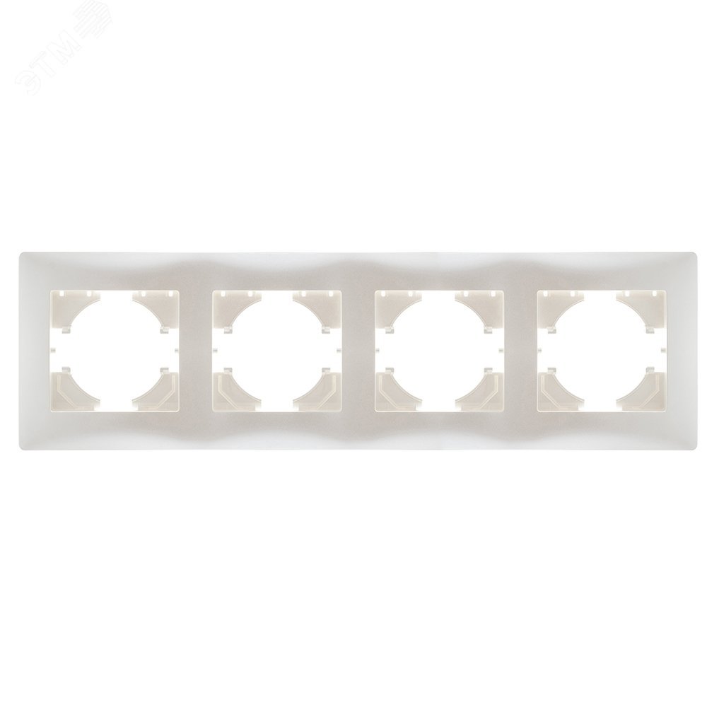 Изображение товара 4-постовая рамка Bravo жемчуг из ABS-пластика для электрощитков