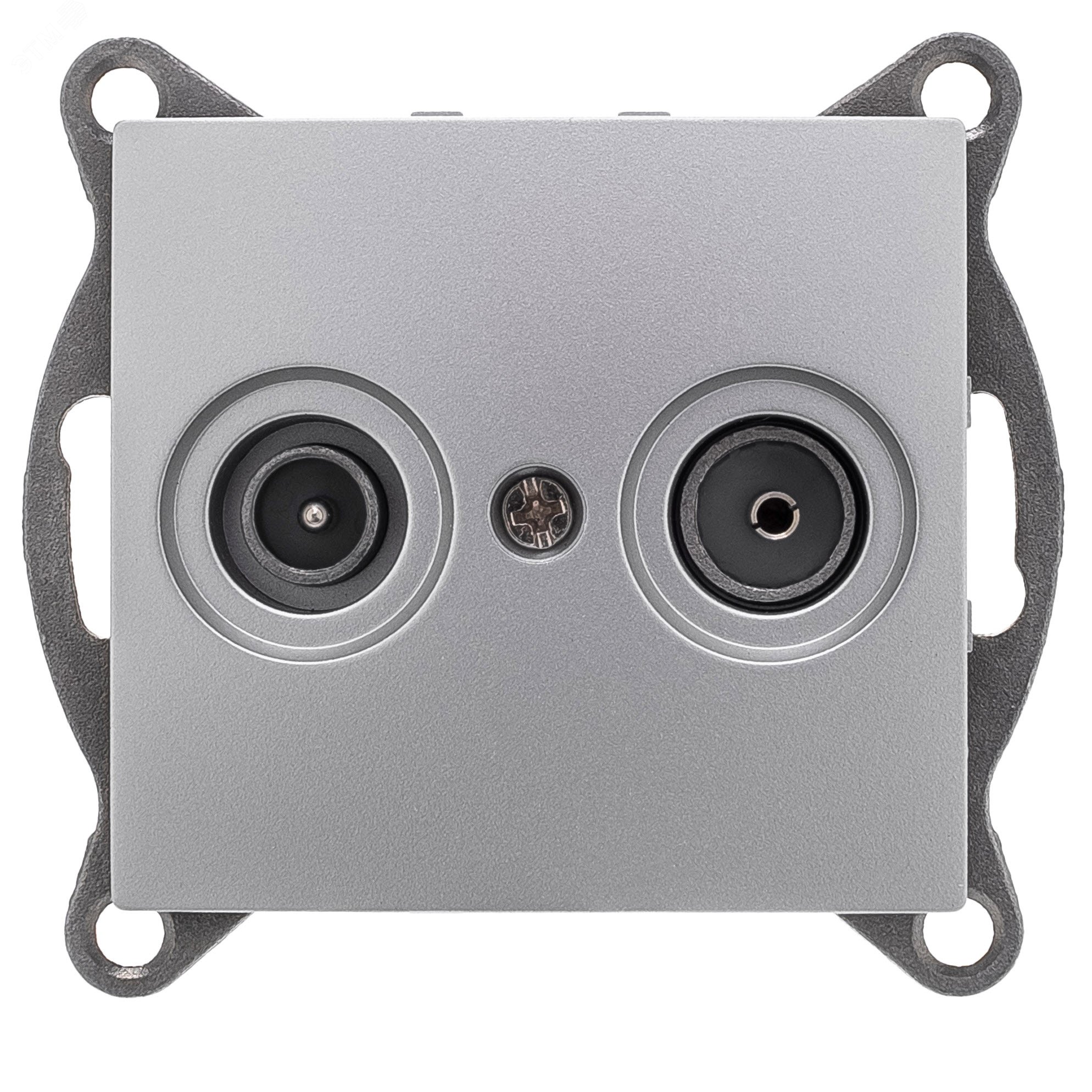 Изображение товара Розетка TV SAT Bravo оконечная механическая серебро IP20