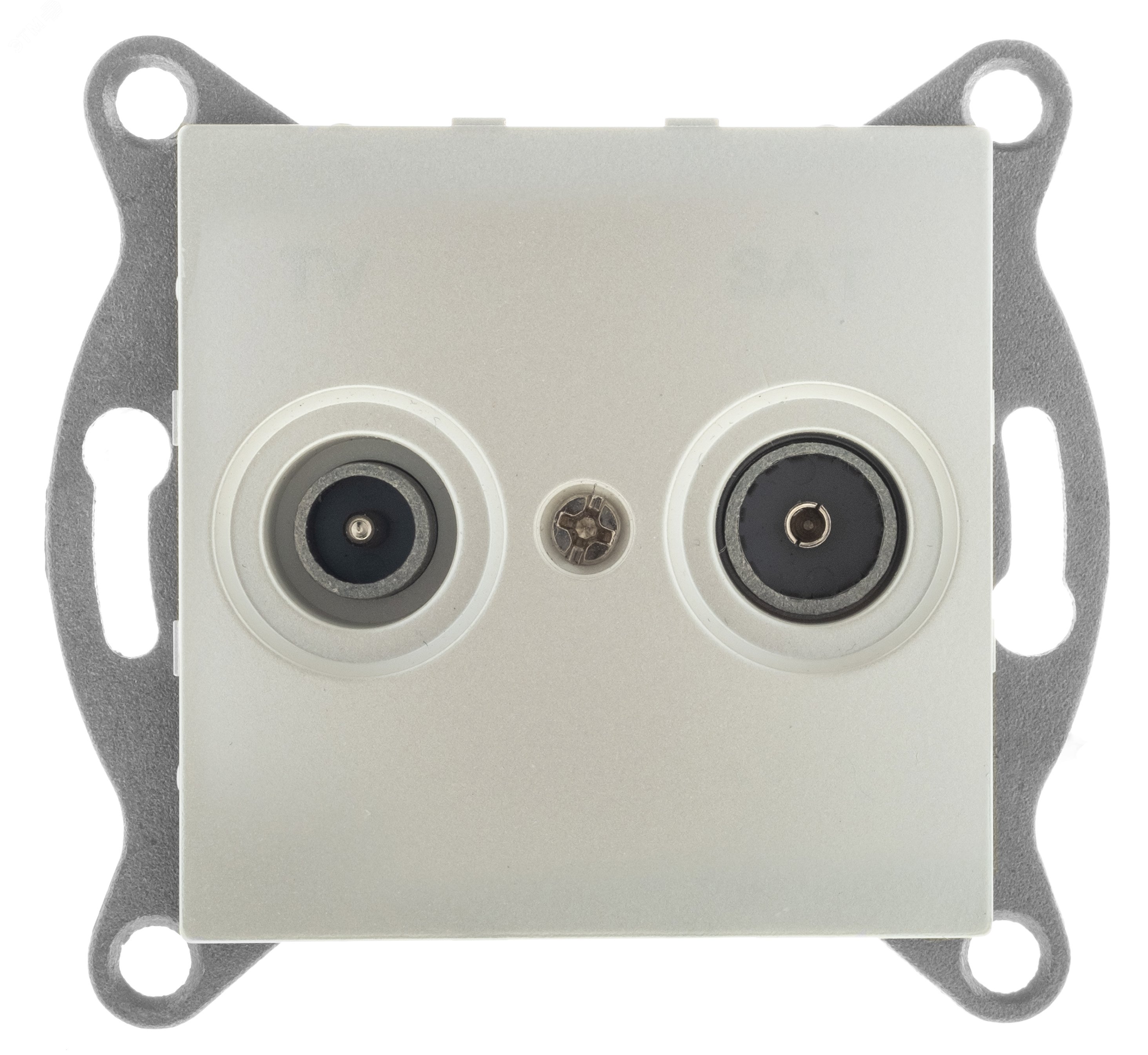 Изображение товара Розетка Bravo TV+ SAT, оконечная, жемчуг, механизм