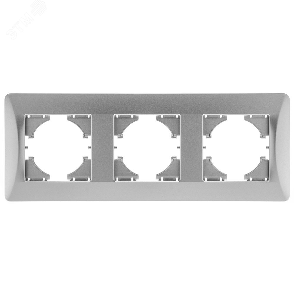 Изображение товара Рамка 3-местная Ugra серебро для электрических устройств