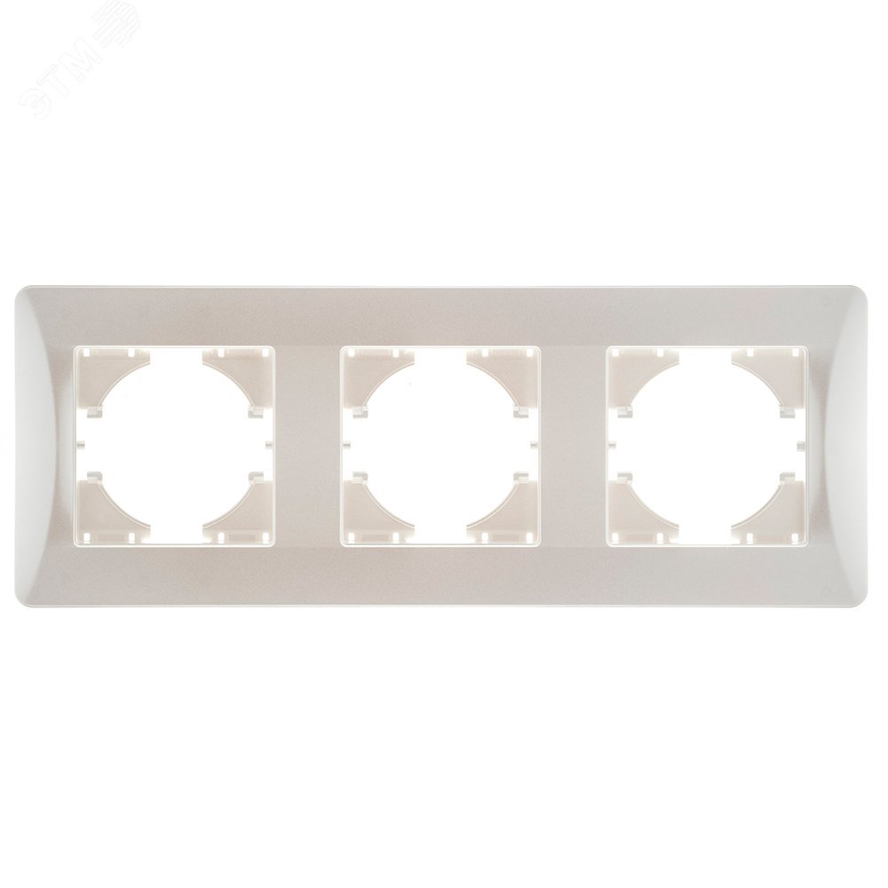 Изображение товара 3-местная рамка Ugra жемчуг из ABS-пластика, Россия, серийное решение