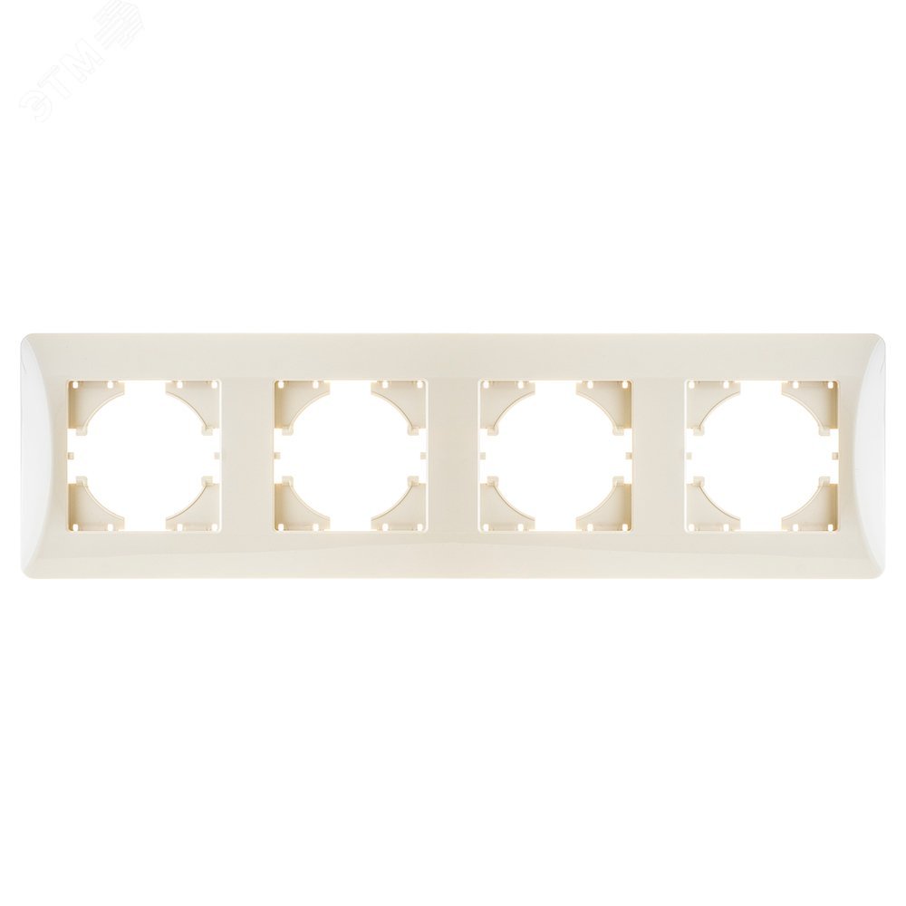 Изображение товара Рамка 4-местная Ugra бежевый серия С1140 для розеток и выключателей