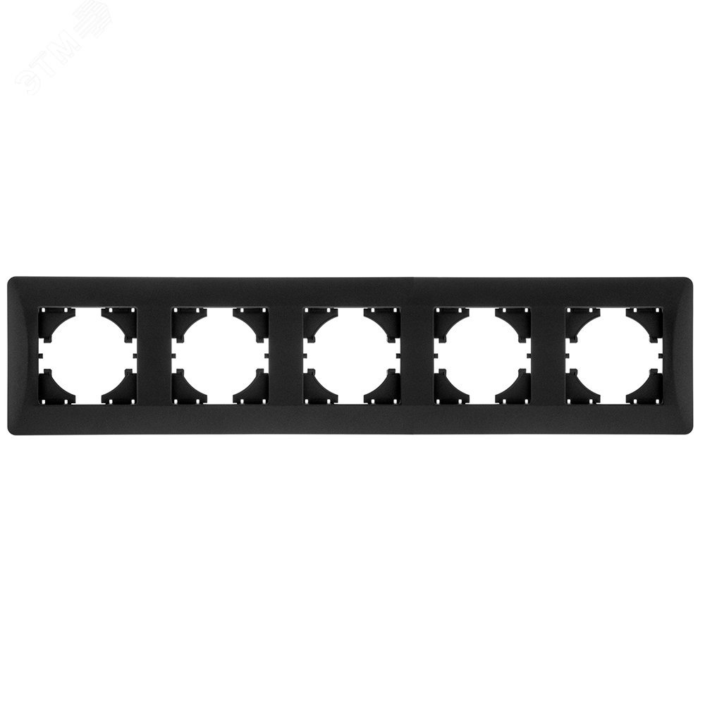 Изображение товара 5-местная рамка Ugra графит серия UGRA для электропроводки 51x51 мм